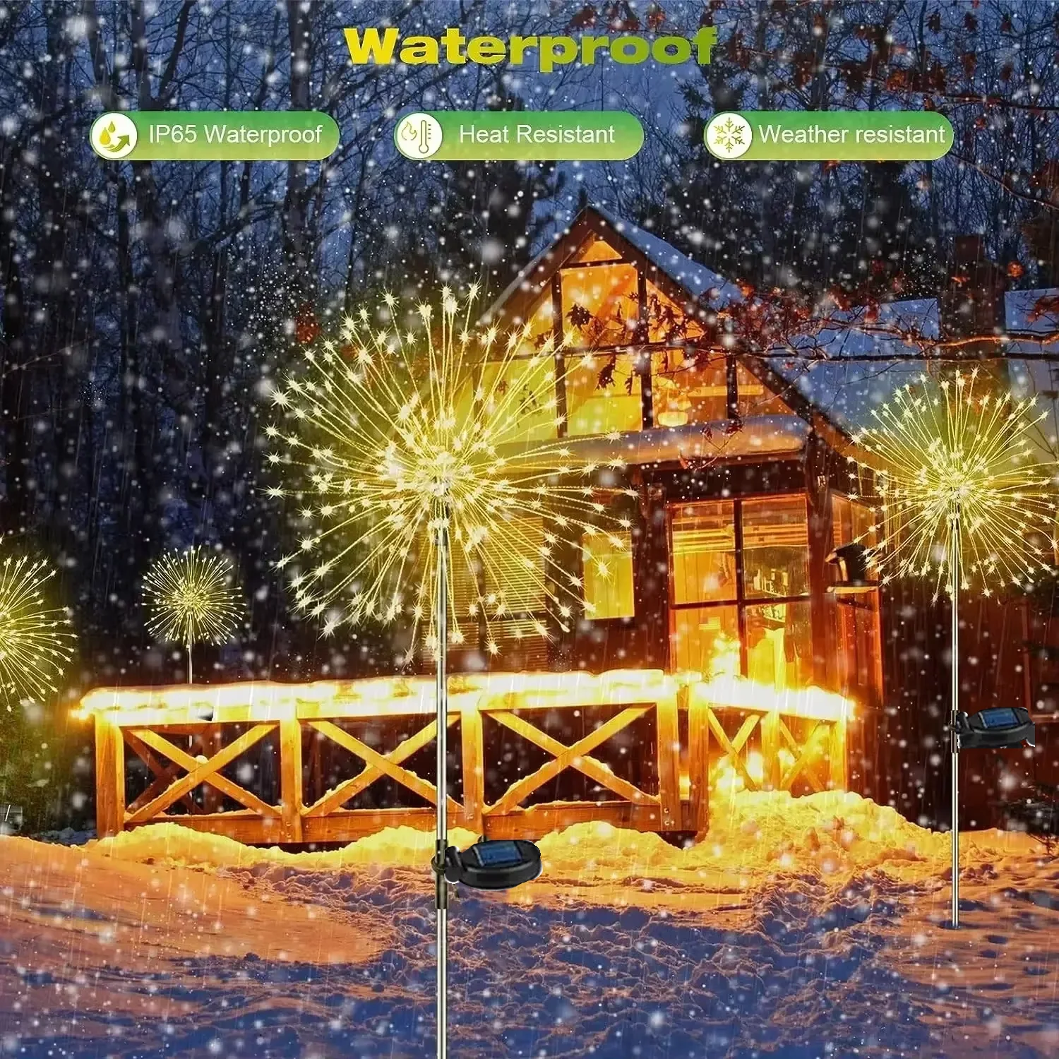 Outdoor Led Solar-Feuerwerkslichter Gartendekoration Lichterkette Wasserdichte Pusteblume Rasenlampe Für Garten Landschaft Rasendekoration Outdoor Led Solar-Feuerwerkslichter Gartendekoration Lichterkette Wasserdichte Pusteblume Rasenlampe Für Garten Landschaft Rasendekoration - Image 6