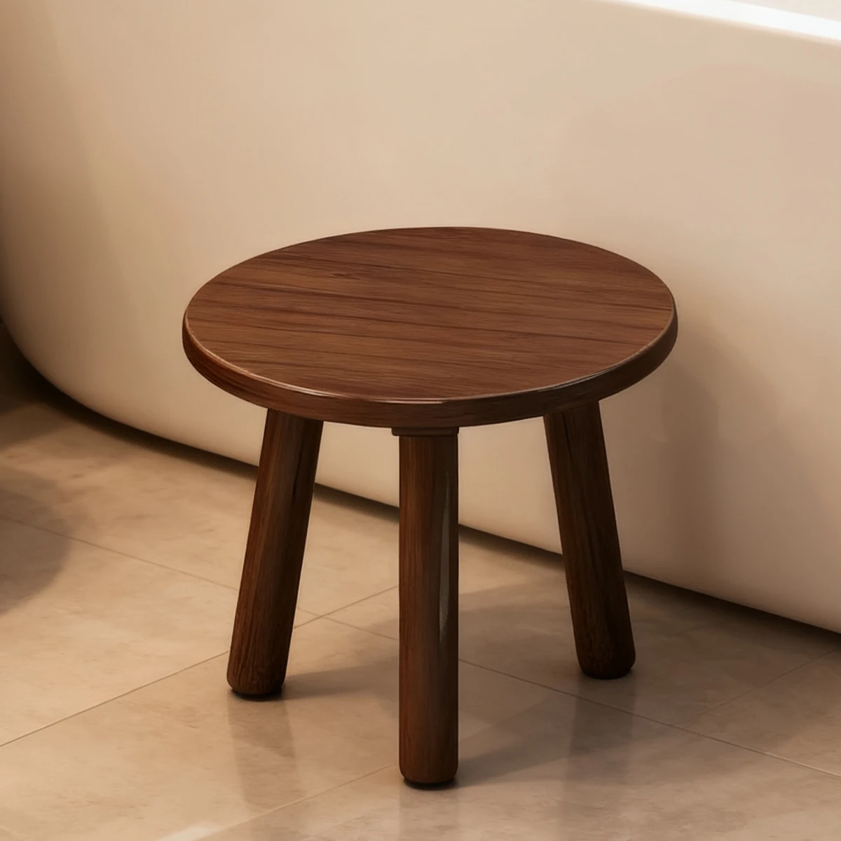 1Pc Bamboo Round Stool For Living Room &Amp; Balcony, Sturdy Lightweight Multifunctional Stool. 1Pc Bamboo Round Stool For Living Room &Amp; Balcony, Sturdy Lightweight Multifunctional Stool. - Image 2