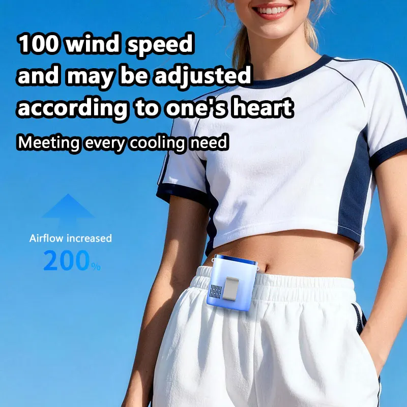 Lenovo Taillenventilator – 100 Stufen, Wiederaufladbar, Leise Und Tragbar Lenovo Taillenventilator – 100 Stufen, Wiederaufladbar, Leise Und Tragbar - Image 3