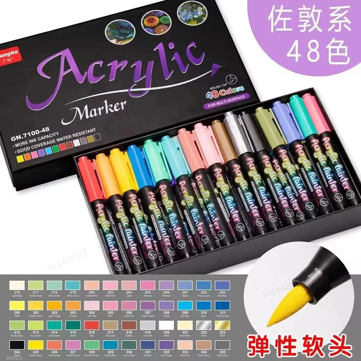12-60 Farben Acryl Pinsel Markierung Stifte Für Stoff Leinwand Stein Metall Keramik Diy Mal Stift 12-60 Farben Acryl Pinsel Markierung Stifte Für Stoff Leinwand Stein Metall Keramik Diy Mal Stift