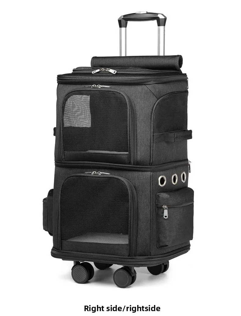2-In-1 Rolling Pet Carrier Double Compartment Foldable Cat Stroller Large Breathable Travel Carrier For 2 Cats, Airline Approved 2-In-1 Rolling Pet Carrier Double Compartment Foldable Cat Stroller Large Breathable Travel Carrier For 2 Cats, Airline Approved - Image 32