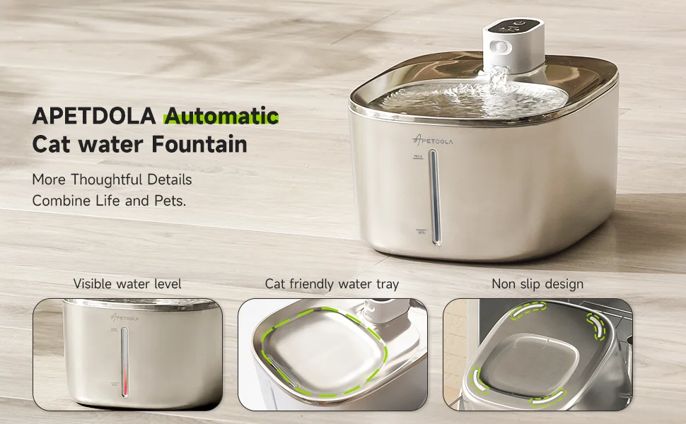Apetdola 4L Drahtlose Katze Wasser Brunnen Auto Sensor Trinkbrunnen Für Katzen Hund Trinker Haustier Wassersp Ender Zubehör Apetdola 4L Drahtlose Katze Wasser Brunnen Auto Sensor Trinkbrunnen Für Katzen Hund Trinker Haustier Wassersp Ender Zubehör - Image 11
