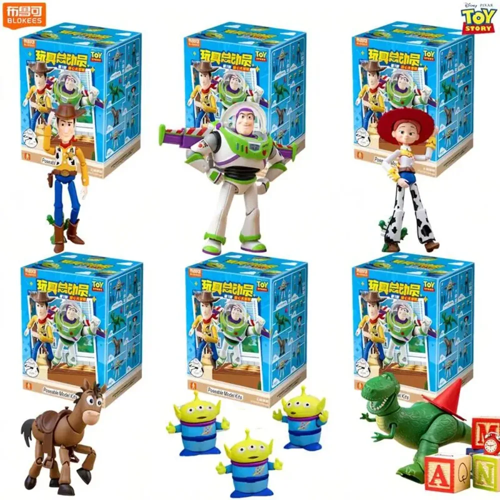Original Blokees Toy Story Disney Pixar Woody Buzz Lightyear Jessie Rex Bullseye Alien Actionfiguren Zum Zusammenbauen, Modellspielzeug, Geschenk Original Blokees Toy Story Disney Pixar Woody Buzz Lightyear Jessie Rex Bullseye Alien Actionfiguren Zum Zusammenbauen, Modellspielzeug, Geschenk