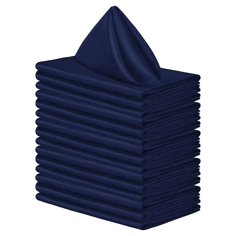 12 Stück 30 X 30 Cm Quadratische Servietten Mit Hemstitch, Satin-Cocktailserviette Für Party, Hochzeit, Tischdecke, Weiche Küchendinner-Servietten 12 Stück 30 X 30 Cm Quadratische Servietten Mit Hemstitch, Satin-Cocktailserviette Für Party, Hochzeit, Tischdecke, Weiche Küchendinner-Servietten - Image 4