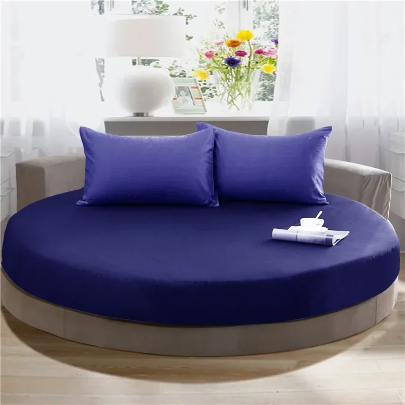 100% Cotton Round Bed Sheet Set Elastic Band Soft Skin Friendly Fitted Sheets Set Elastic Band Bedsheet 3/1 Pcs Mattress Cover 100% Cotton Round Bed Sheet Set Elastic Band Soft Skin Friendly Fitted Sheets Set Elastic Band Bedsheet 3/1 Pcs Mattress Cover - Image 34