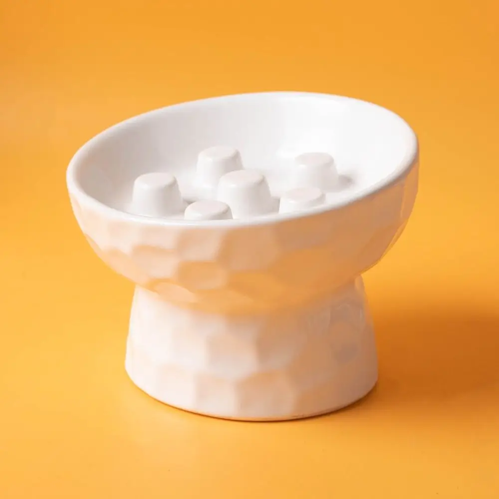 Ceramic Cat Slow Feeder Bowl Slanted Mouth Non-Slip Pet High Foot Bowl Anti Tipping Stable Elevated Cats Feeder Basin Ceramic Cat Slow Feeder Bowl Slanted Mouth Non-Slip Pet High Foot Bowl Anti Tipping Stable Elevated Cats Feeder Basin - Image 12