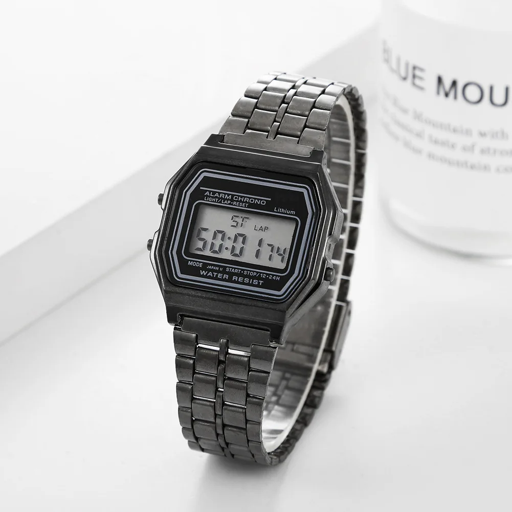 Frauen Männer Unisex Uhr Gold Silber Schwarz Vintage Led Digital Sport Militär Armbanduhren Elektronische Digitale Geschenk Geschenk Männlich Frauen Männer Unisex Uhr Gold Silber Schwarz Vintage Led Digital Sport Militär Armbanduhren Elektronische Digitale Geschenk Geschenk Männlich - Image 8