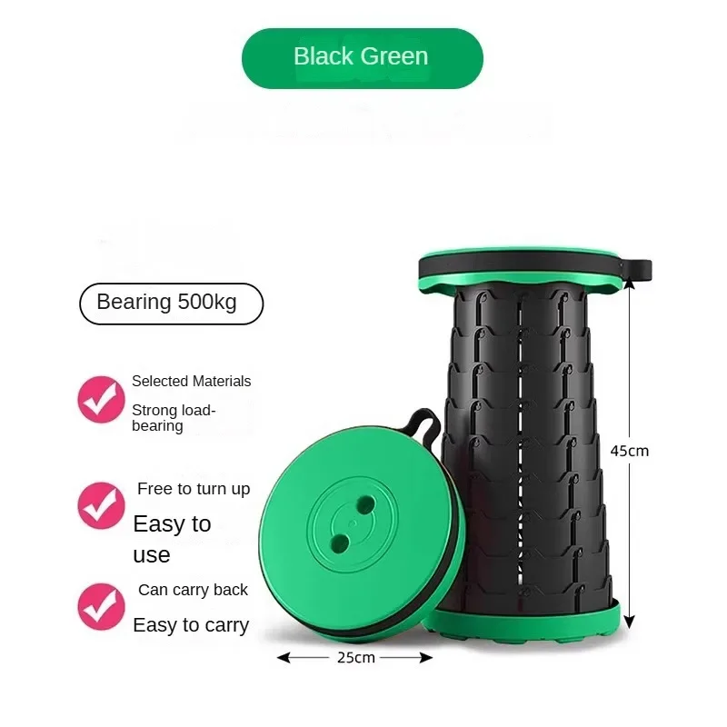 Collapsible Stool Portable Folding Expandable Stool With Carrying Straps Home Space Saving Furniture Stools For Camping Fishing Collapsible Stool Portable Folding Expandable Stool With Carrying Straps Home Space Saving Furniture Stools For Camping Fishing - Image 9