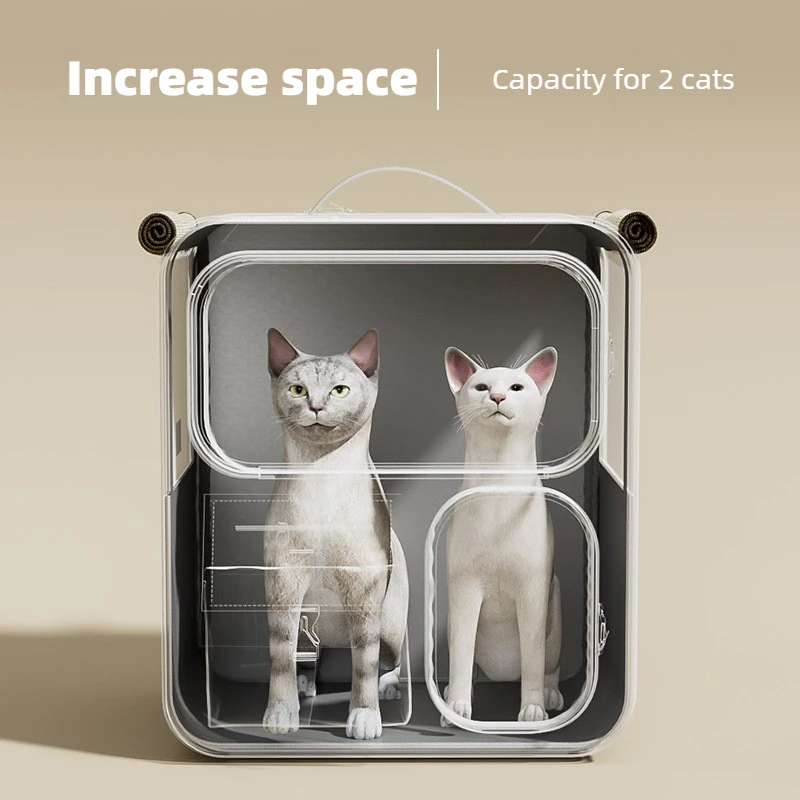 Rolling Cat Carrier With Wheels For Large Cats Small Dogs Up To 10Kg Ideal For Travel Walking And Camping Cat Handbag Dog Bag Rolling Cat Carrier With Wheels For Large Cats Small Dogs Up To 10Kg Ideal For Travel Walking And Camping Cat Handbag Dog Bag - Image 4