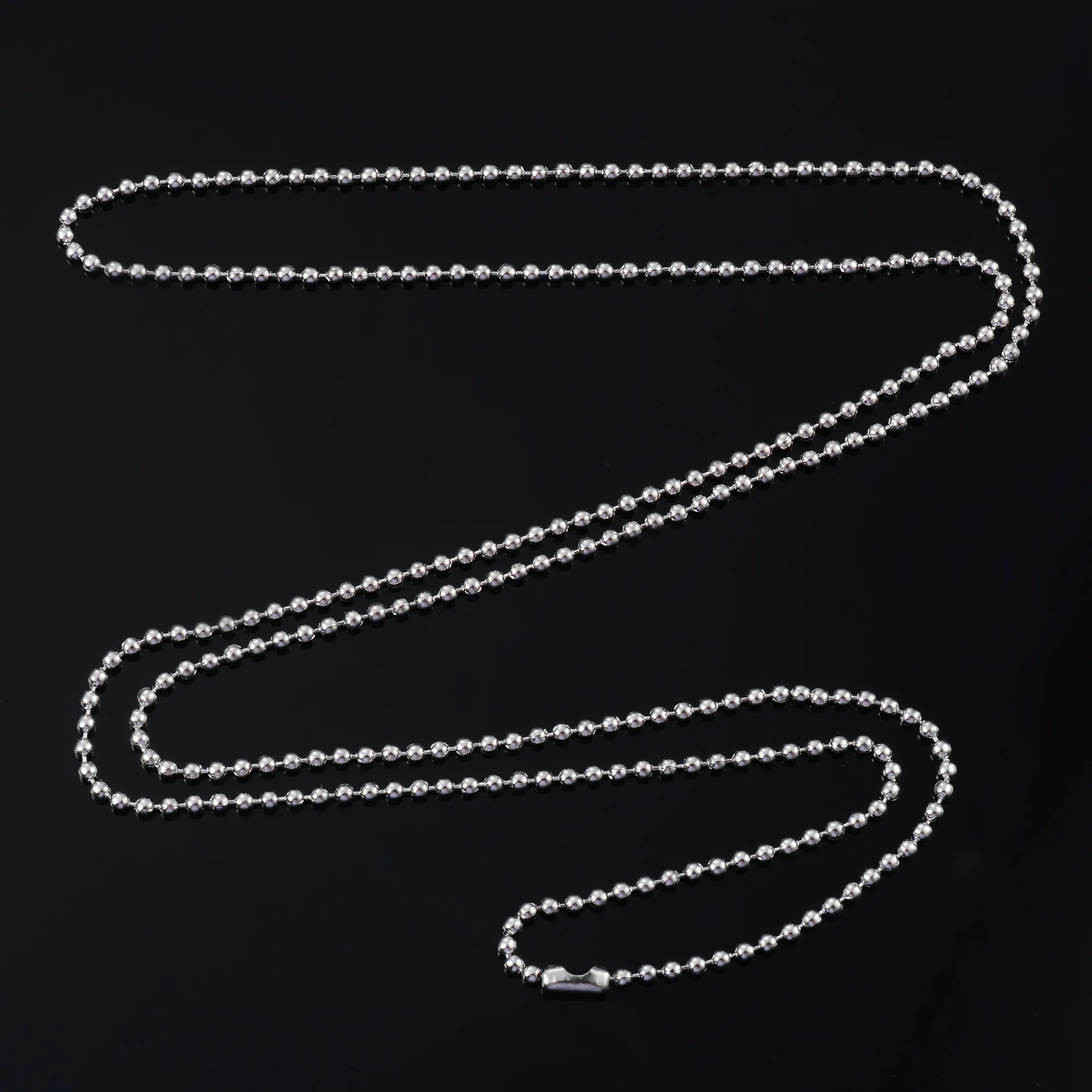 Round Bead Chain On The Neck Rolo Ball Necklace Stainless Steel Jewelry Accessories For Women Men Waterproof Choker Silver Color Round Bead Chain On The Neck Rolo Ball Necklace Stainless Steel Jewelry Accessories For Women Men Waterproof Choker Silver Color - Image 12