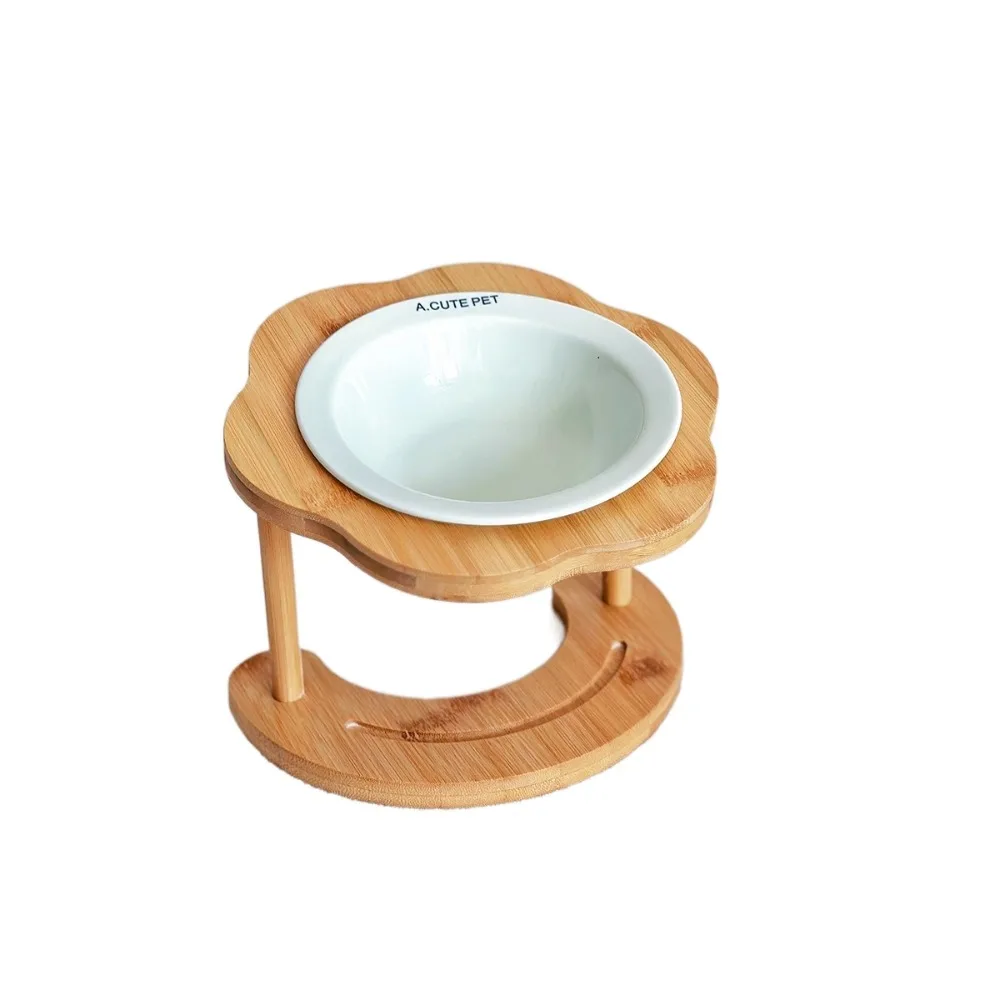 Pet Supplies Ceramic Cat Bowl Wooden Cute Dog Food Feeding Basin Detachable Non-Slip Pet High Foot Bowl Water Container Pet Supplies Ceramic Cat Bowl Wooden Cute Dog Food Feeding Basin Detachable Non-Slip Pet High Foot Bowl Water Container - Image 8