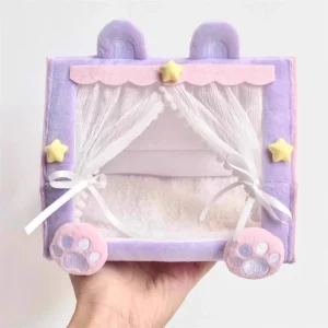 Puppe Zelt Bett süße kleine frische Baumwolle Puppe Baby Bett kreative Lagerung Spielzeug Indoor Desktop Ornamente süße Geschenke Taro Möbel