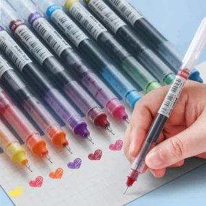 10 Stück Farbgel stifte. Schnellt rocknende große Kapazität, 0,5mm, geeignet für Studenten, Notizen, Markieren, Zeichnen, Buchhaltung.