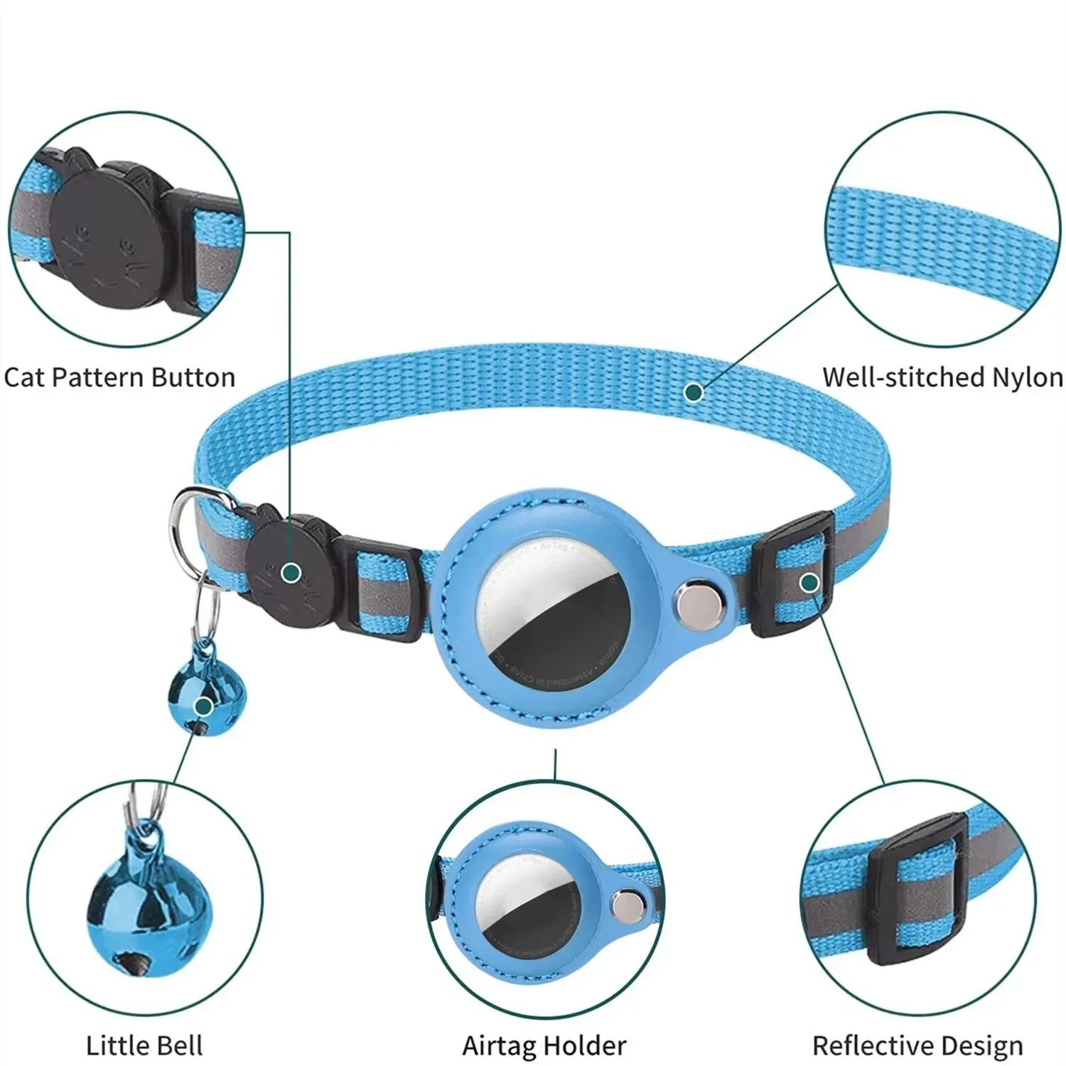 Katzen-Gps-Tracker-Halsband, Wasserdicht, Anti-Verlust-Haustier-Tracker, Bluetooth-Locator Für Haustiere, Leichtes Intelligentes Halsband Für Sichere Haustier-Tracking Katzen-Gps-Tracker-Halsband, Wasserdicht, Anti-Verlust-Haustier-Tracker, Bluetooth-Locator Für Haustiere, Leichtes Intelligentes Halsband Für Sichere Haustier-Tracking - Image 3