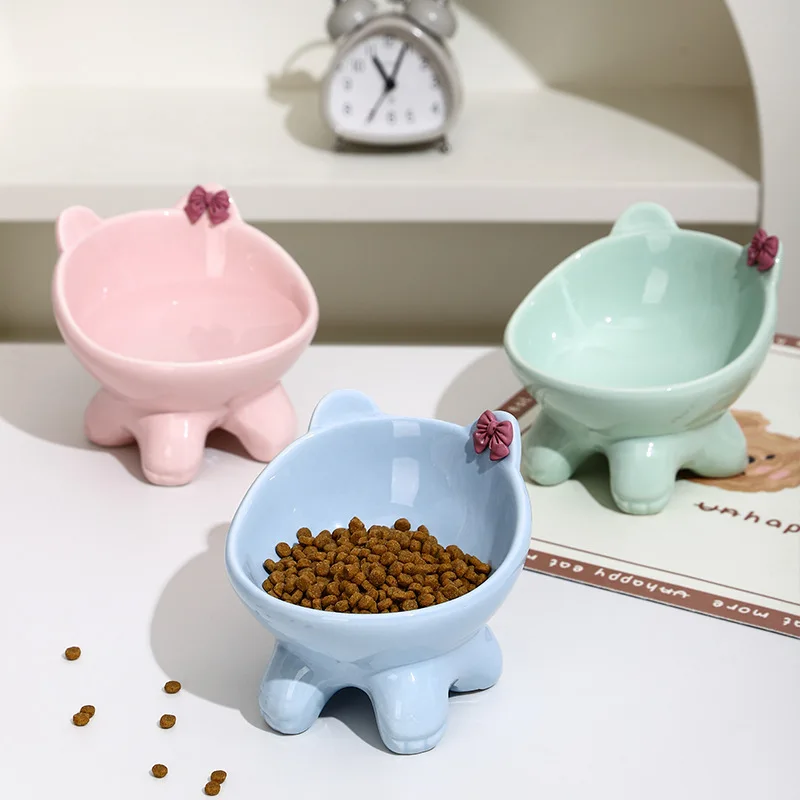 Ceramic Tilted Cat Food Bowl Elevated Cat Bowl Ergonomic Cat Food Dish Anti Vomiting Raised Cat Food Bowl Non Slip For Cats Dog Ceramic Tilted Cat Food Bowl Elevated Cat Bowl Ergonomic Cat Food Dish Anti Vomiting Raised Cat Food Bowl Non Slip For Cats Dog - Image 2