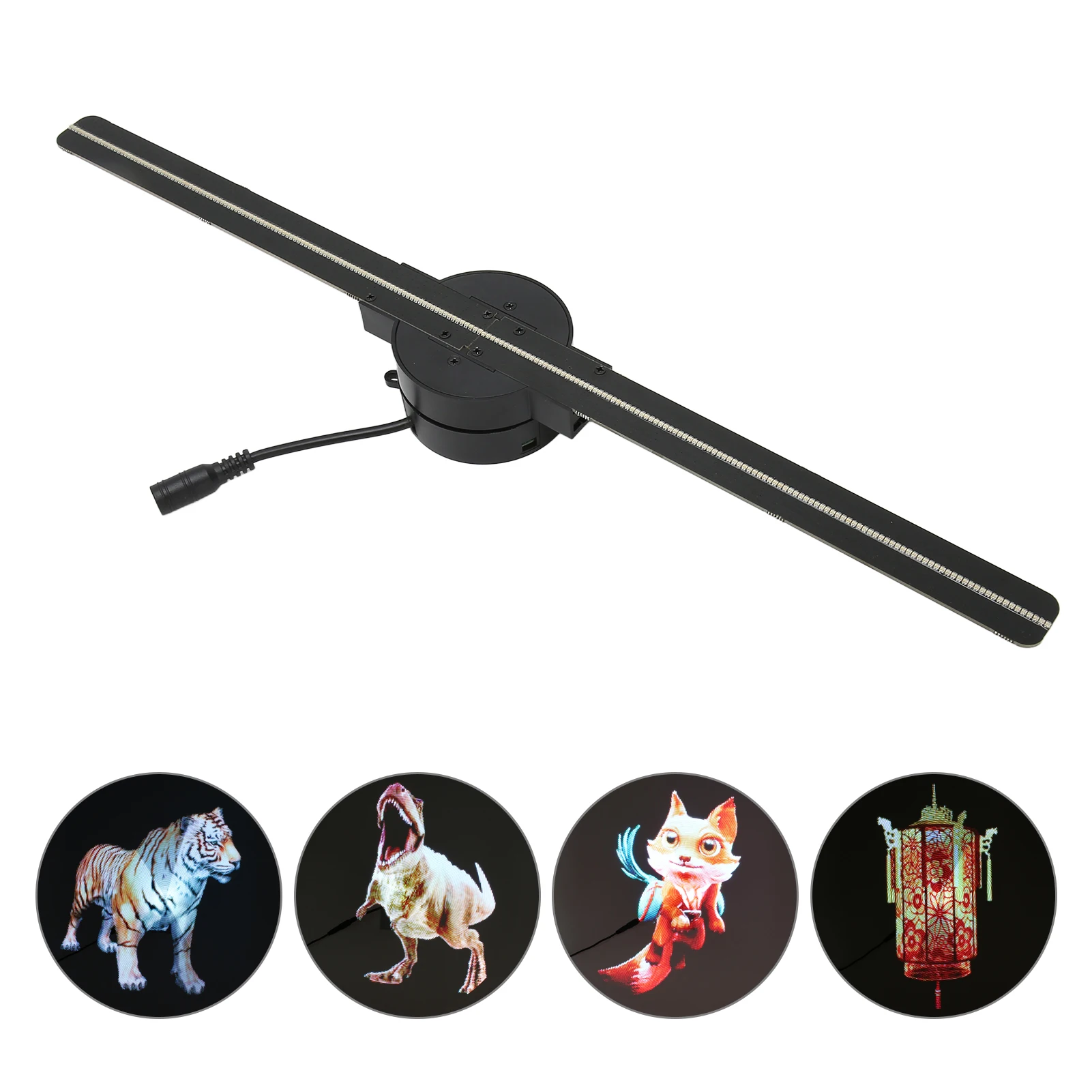 3D-Hologramm-Lüfter 16,5 Zoll Mit Wlan – 2000 × 224 Led-Lichtperlen Für Werbung, Geschäft, Laden &Amp; Schaufenster 3D-Hologramm-Lüfter 16,5 Zoll Mit Wlan – 2000 × 224 Led-Lichtperlen Für Werbung, Geschäft, Laden &Amp; Schaufenster - Image 2
