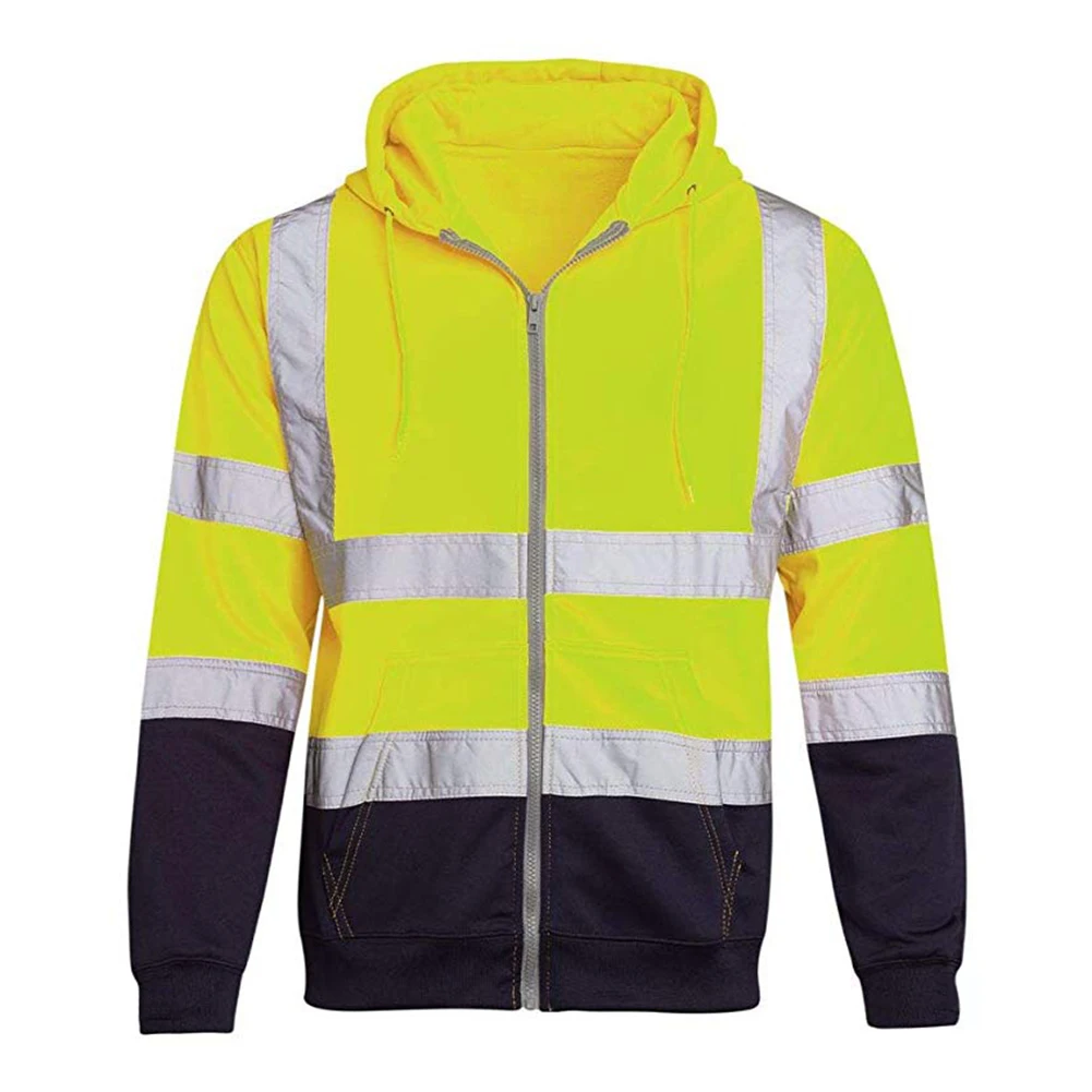 Herren-Oberteile Mit Kapuze Und Reißverschluss, Modisches, Gut Sichtbares, Reflektierendes Sweatshirt Für Herren, Bomberjacke, Seitentaschen, Atmungsaktive Mantel-Oberteile Herren-Oberteile Mit Kapuze Und Reißverschluss, Modisches, Gut Sichtbares, Reflektierendes Sweatshirt Für Herren, Bomberjacke, Seitentaschen, Atmungsaktive Mantel-Oberteile - Image 6