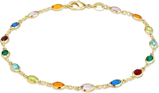 Gold Überzogene Multi Farbe Kristall Perlen Fußkettchen Kette Ankle Armband Für Frauen Mädchen Sommer Ankle Armband Boho Strand Fuß Kette Gold Überzogene Multi Farbe Kristall Perlen Fußkettchen Kette Ankle Armband Für Frauen Mädchen Sommer Ankle Armband Boho Strand Fuß Kette - Image 7