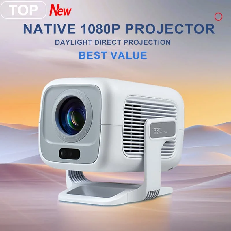 Hd-Projektor Mit Nativer 1080P-Auflösung, 4K-Unterstützung, Wlan 6, Bluetooth 5.4 &Amp; Android – Tragbarer Led-Heimkino-Projektor Hd-Projektor Mit Nativer 1080P-Auflösung, 4K-Unterstützung, Wlan 6, Bluetooth 5.4 &Amp; Android – Tragbarer Led-Heimkino-Projektor - Image 2