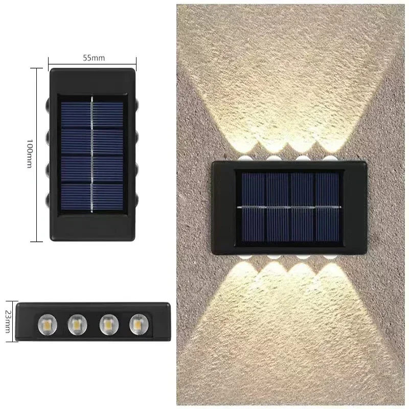 Solar-Led-Leuchte, Wasserdichte Außenwandlampe, Dämmerungssensor-Zaunbeleuchtung Für Garten, Hof, Veranda, Gehweg, Camping-Dekoration Solar-Led-Leuchte, Wasserdichte Außenwandlampe, Dämmerungssensor-Zaunbeleuchtung Für Garten, Hof, Veranda, Gehweg, Camping-Dekoration - Image 10