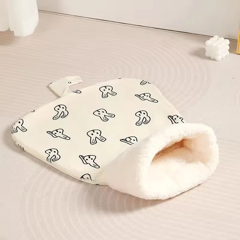 Cozy Cat Bed Winter Warm Sleeping Bag Semi Enclosed Pet Nest For Cats Four Seasons Universal Soft Plush Pet Bed Pad Cozy Cat Bed Winter Warm Sleeping Bag Semi Enclosed Pet Nest For Cats Four Seasons Universal Soft Plush Pet Bed Pad - Image 8