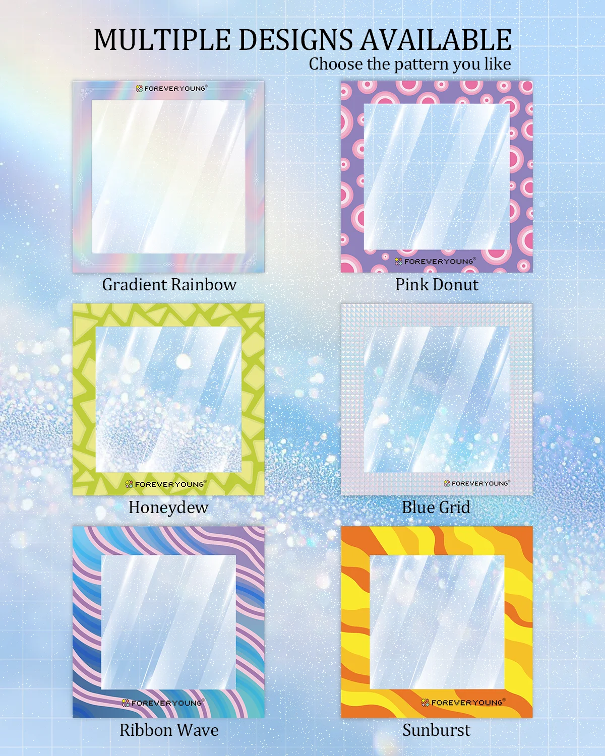 Forever Young 30Pcs Diamond Painting Release Film 4X4 Inch 10Cm Reusable Plastic Protective Frame Cover With 6 Patterns Forever Young 30Pcs Diamond Painting Release Film 4X4 Inch 10Cm Reusable Plastic Protective Frame Cover With 6 Patterns