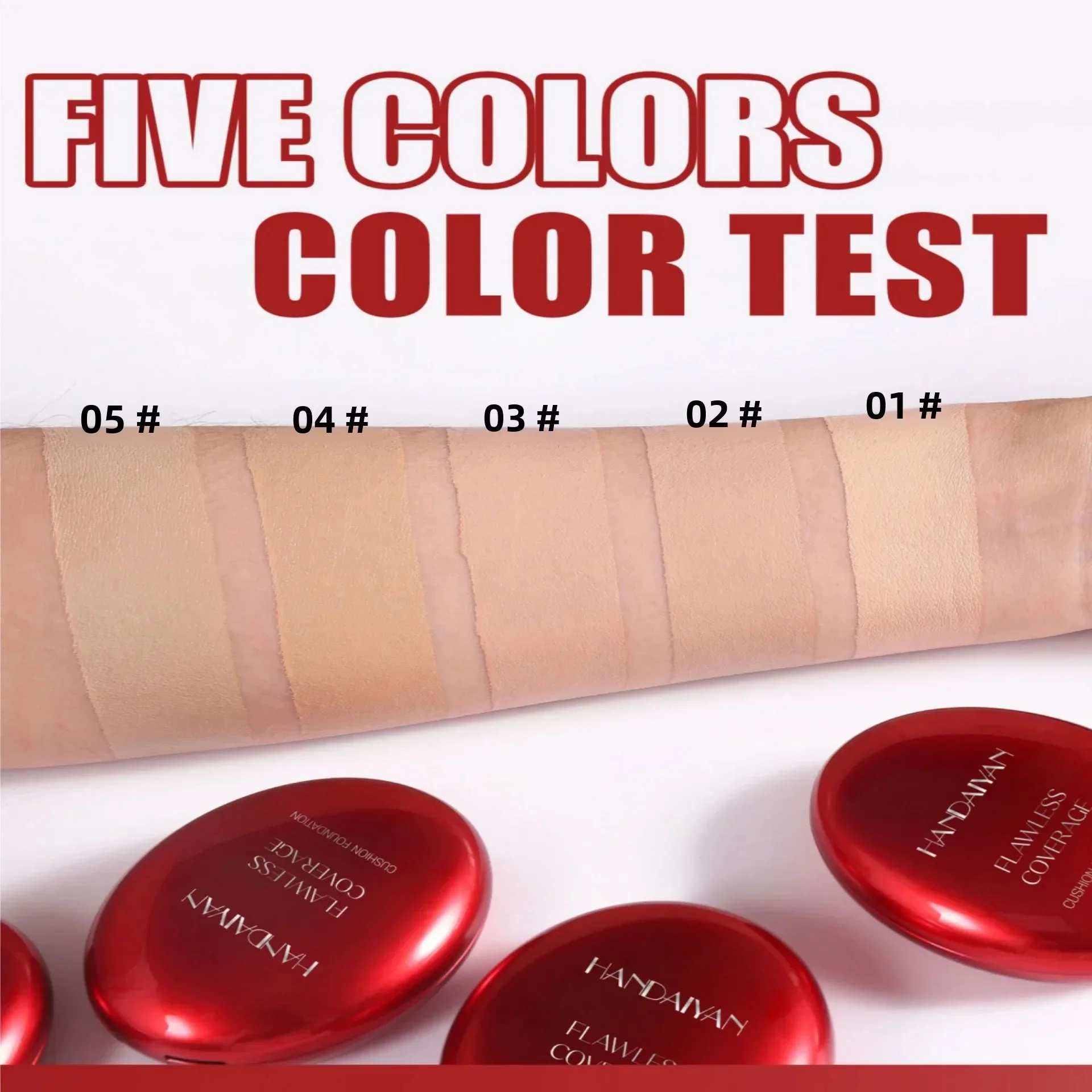 Korean Air Cushion Foundation – Leichter, Natürlicher, Feuchtigkeitsspendender Concealer, Aufhellende, Ölkontrollierende, Langanhaltende Make-Up-Basis Für Damen Korean Air Cushion Foundation – Leichter, Natürlicher, Feuchtigkeitsspendender Concealer, Aufhellende, Ölkontrollierende, Langanhaltende Make-Up-Basis Für Damen - Image 5