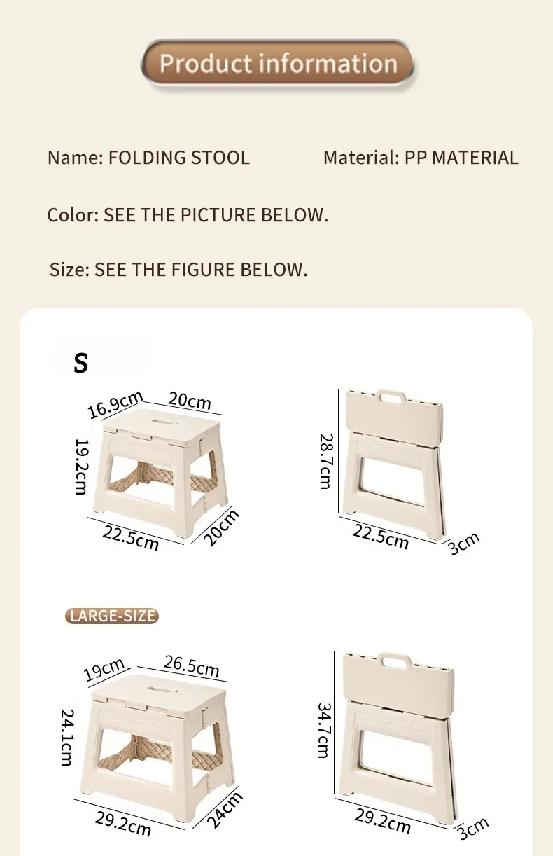 Folding Step Stool Lightweight Plastic Step Stool Foldable Step Stools Non Slip Folding Stools For Kitchen Bathroom Bedroom Folding Step Stool Lightweight Plastic Step Stool Foldable Step Stools Non Slip Folding Stools For Kitchen Bathroom Bedroom - Image 14