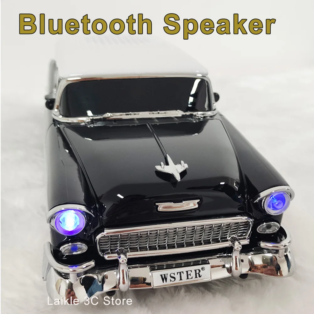 Vintage-Bluetooth-Lautsprecher Mit Subwoofer – Kräftiger Bass, Tf-Karte, Usb, Fm-Radio &Amp; Stereo-Sound, Tragbar Vintage Lautsprecher