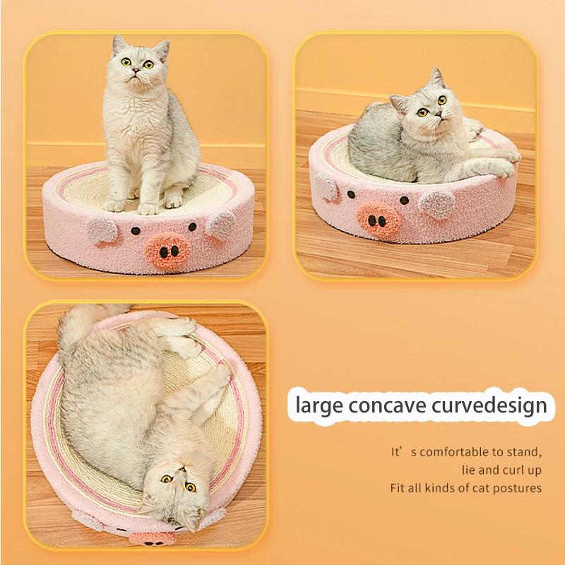 Cat Scratcher 2 In 1 Cat Anti Scratch Bed Cute Shape Cat Scratching Bed Round Cat Scratch Protection Paw Toy Gatos Accesorios Cat Scratcher 2 In 1 Cat Anti Scratch Bed Cute Shape Cat Scratching Bed Round Cat Scratch Protection Paw Toy Gatos Accesorios - Image 5