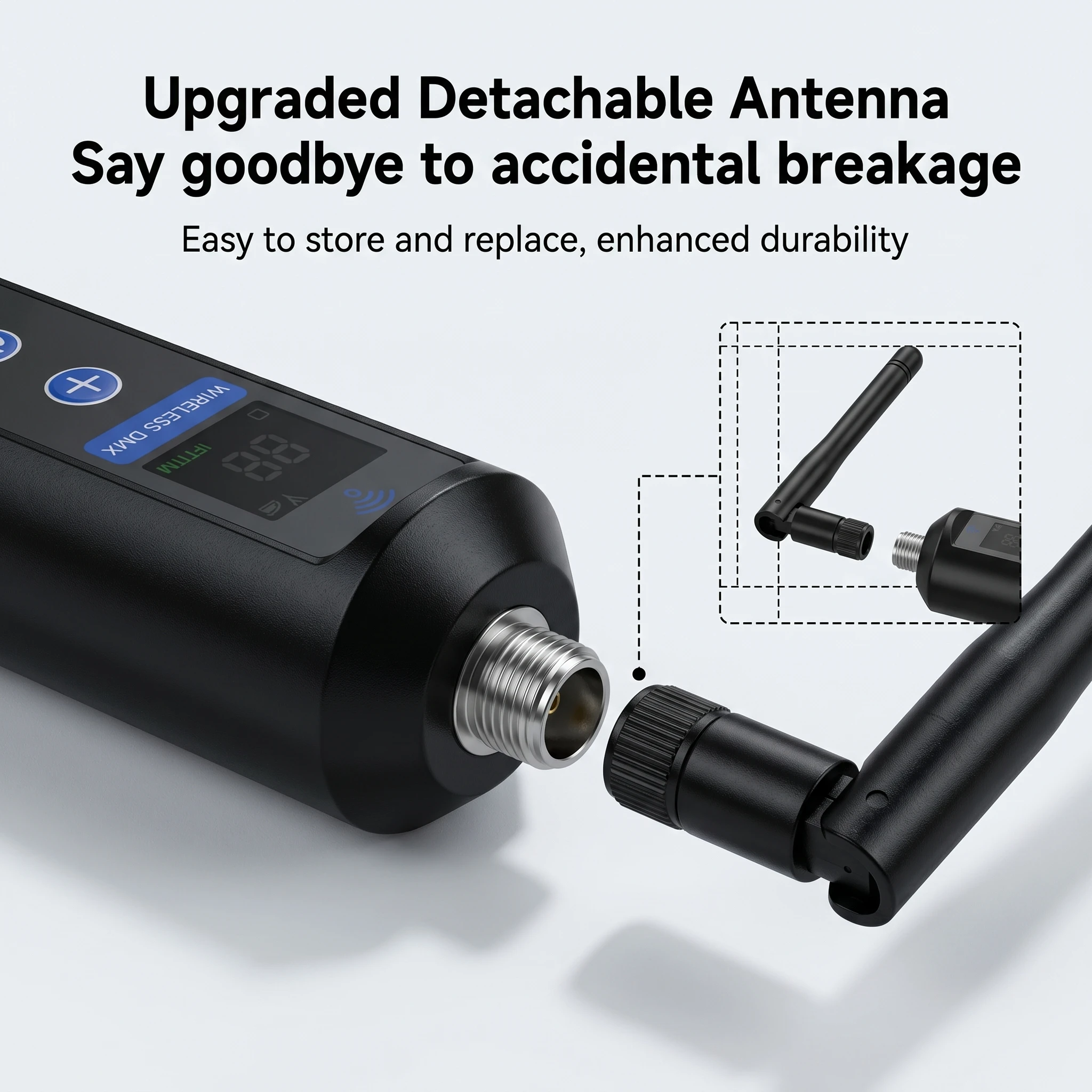 Kabelloses Dmx-System-Set 2026 Mit Sender &Amp; Empfänger – Digitale Anzeige, Große Reichweite Für Bühnenbeleuchtung, Partys Und Bars Kabelloses Dmx-System-Set 2026 Mit Sender &Amp; Empfänger – Digitale Anzeige, Große Reichweite Für Bühnenbeleuchtung, Partys Und Bars - Image 3