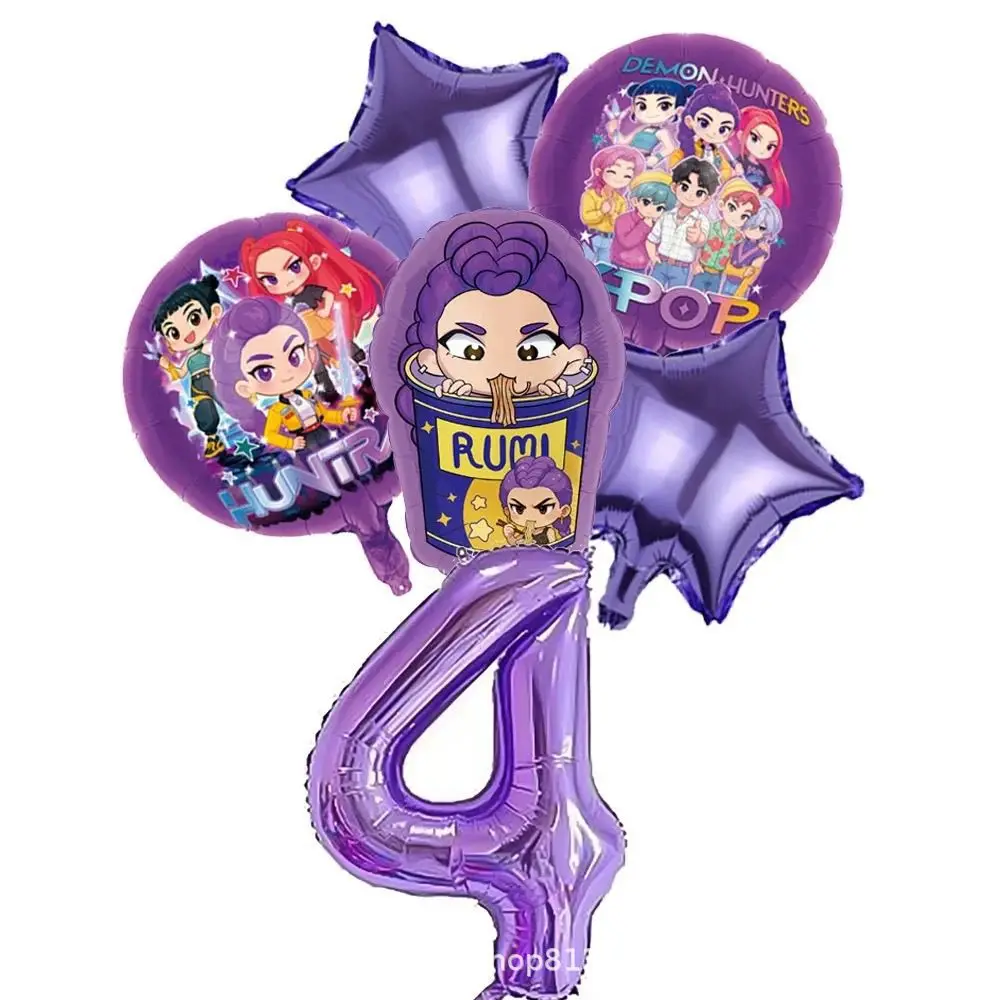 Heißes K-Pop Themen-Geburtstagsballon-Set, Folienballons Mit Zahlen 1-9 Und Happy Birthday Banner, Party-Dekorationszubehör Heißes K-Pop Themen-Geburtstagsballon-Set, Folienballons Mit Zahlen 1-9 Und Happy Birthday Banner, Party-Dekorationszubehör - Image 9