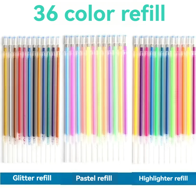 12-100 Farbige Gelstift-Nachfüllungen Set - Glitzer, Pastell, Textmarker, Metallic-Tinte Für Künstler, Scrapbooking Und Graffiti-Zeichnen 12-100 Farbige Gelstift-Nachfüllungen Set - Glitzer, Pastell, Textmarker, Metallic-Tinte Für Künstler, Scrapbooking Und Graffiti-Zeichnen - Image 9