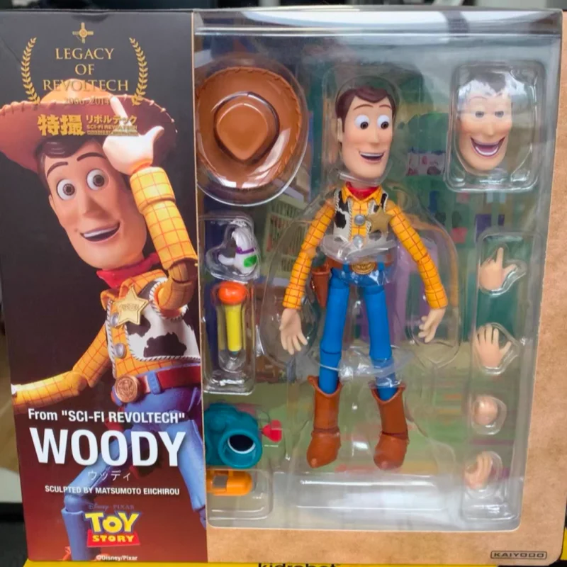 Auf Lager Original Revoltech Toy Story Woody Buzz Lightyear Actionfigur 1/12 Sammlerstück Bewegliche Gelenkmodell-Puppe Ornament Geschenk Auf Lager Original Revoltech Toy Story Woody Buzz Lightyear Actionfigur 1/12 Sammlerstück Bewegliche Gelenkmodell-Puppe Ornament Geschenk - Image 6