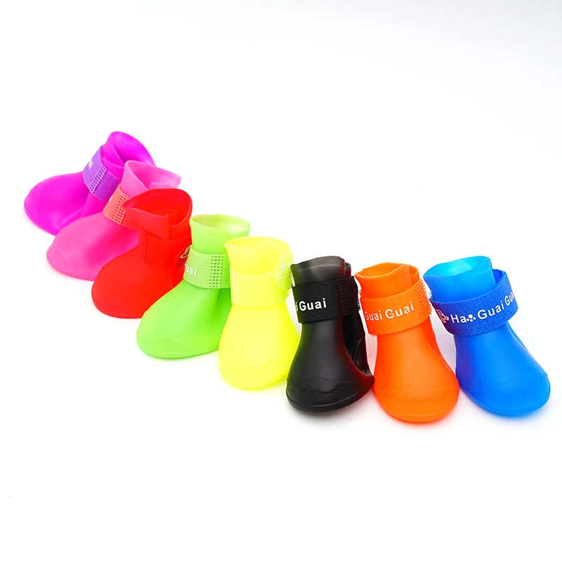 Haustier-Silikon-Regenschuhe, Schmutzabweisend, Rutschfest, Wasserdicht, Hundeschuhe, Weicher Boden, Kleine Hunde, Katzen, Teddy-Schuhe Haustier-Silikon-Regenschuhe, Schmutzabweisend, Rutschfest, Wasserdicht, Hundeschuhe, Weicher Boden, Kleine Hunde, Katzen, Teddy-Schuhe - Image 5