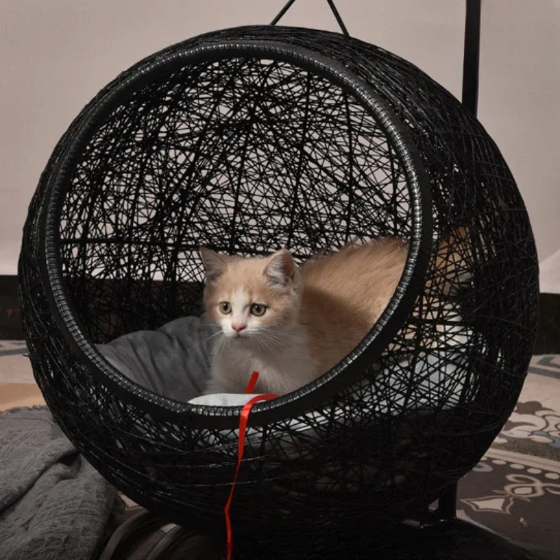Cat Hanging Basket Hammock Cat Nest Semi-Enclosed Pet Furniture Luxury Cat Bed Pet Supplies Pet Toys Cat Hanging Basket Hammock Cat Nest Semi-Enclosed Pet Furniture Luxury Cat Bed Pet Supplies Pet Toys - Image 3