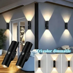 Intelligente Sensor-Wandleuchte USB-Aufladbar Bewegungsmelder Nachtlicht LED Magnetischer Strahler für Schlafzimmer Flur Treppe