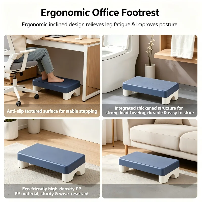 Ergonomic Pp Footrest Under Desk Foot Stool Comfortable Space-Saving Foot Rest For Office Work Study Sofa Home Ergonomic Pp Footrest Under Desk Foot Stool Comfortable Space-Saving Foot Rest For Office Work Study Sofa Home - Image 6