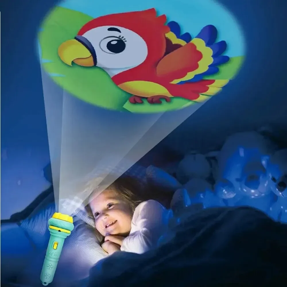 10 Cards Cartoon Projection Flashlight 80 Patterns Creative Children Flashlight Toy Projector Baby Toys Bedtime Story Book Toy 10 Cards Cartoon Projection Flashlight 80 Patterns Creative Children Flashlight Toy Projector Baby Toys Bedtime Story Book Toy - Image 2