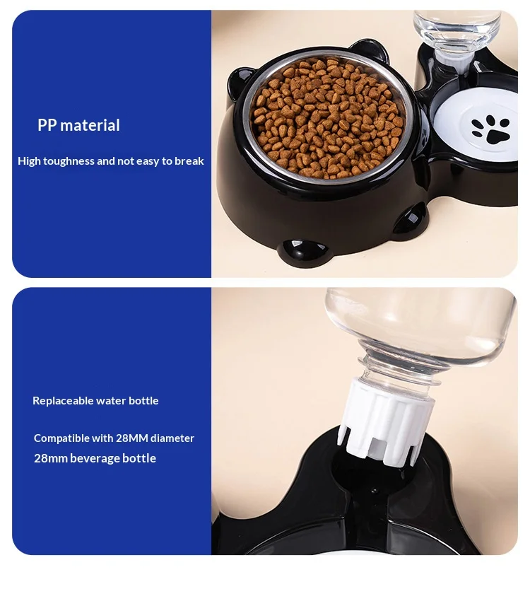 Pet Bowl 2-In-1 Auto Water Feeder, Tilted Elevated Cat Dog Bowl For Food &Amp; Water, Anti-Choking Slow Feeder Dish For Pets Pet Bowl 2-In-1 Auto Water Feeder, Tilted Elevated Cat Dog Bowl For Food &Amp; Water, Anti-Choking Slow Feeder Dish For Pets - Image 16