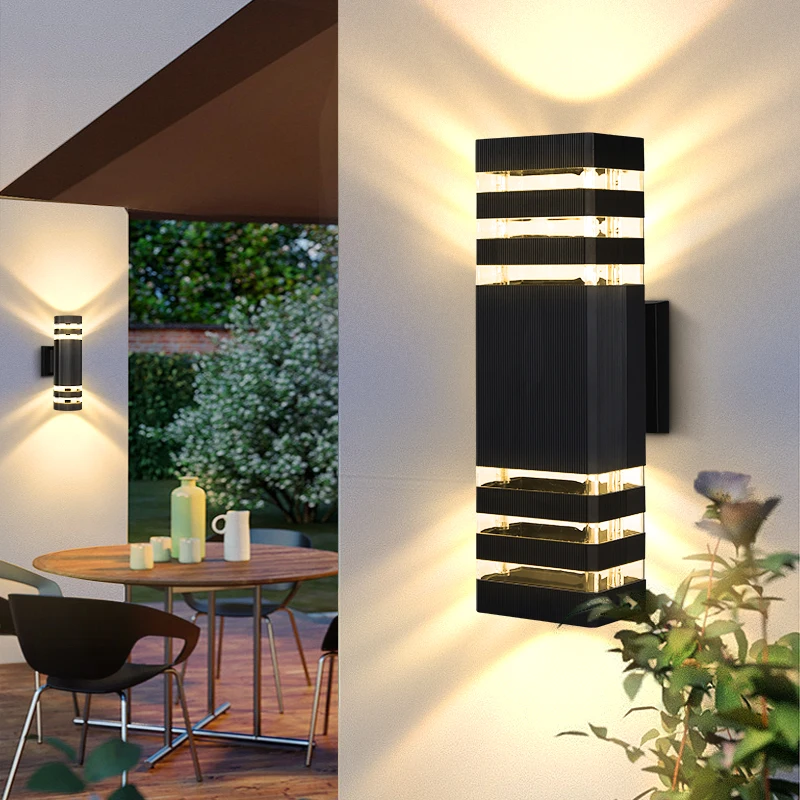 Led-Außenwandleuchten, E27, Nach Oben Und Unten, Außenwandleuchte, Ip65, Wasserdichte Led-Wandleuchte Für Veranda, Haustür, Garten, Wandleuchte Led-Außenwandleuchten, E27, Nach Oben Und Unten, Außenwandleuchte, Ip65, Wasserdichte Led-Wandleuchte Für Veranda, Haustür, Garten, Wandleuchte