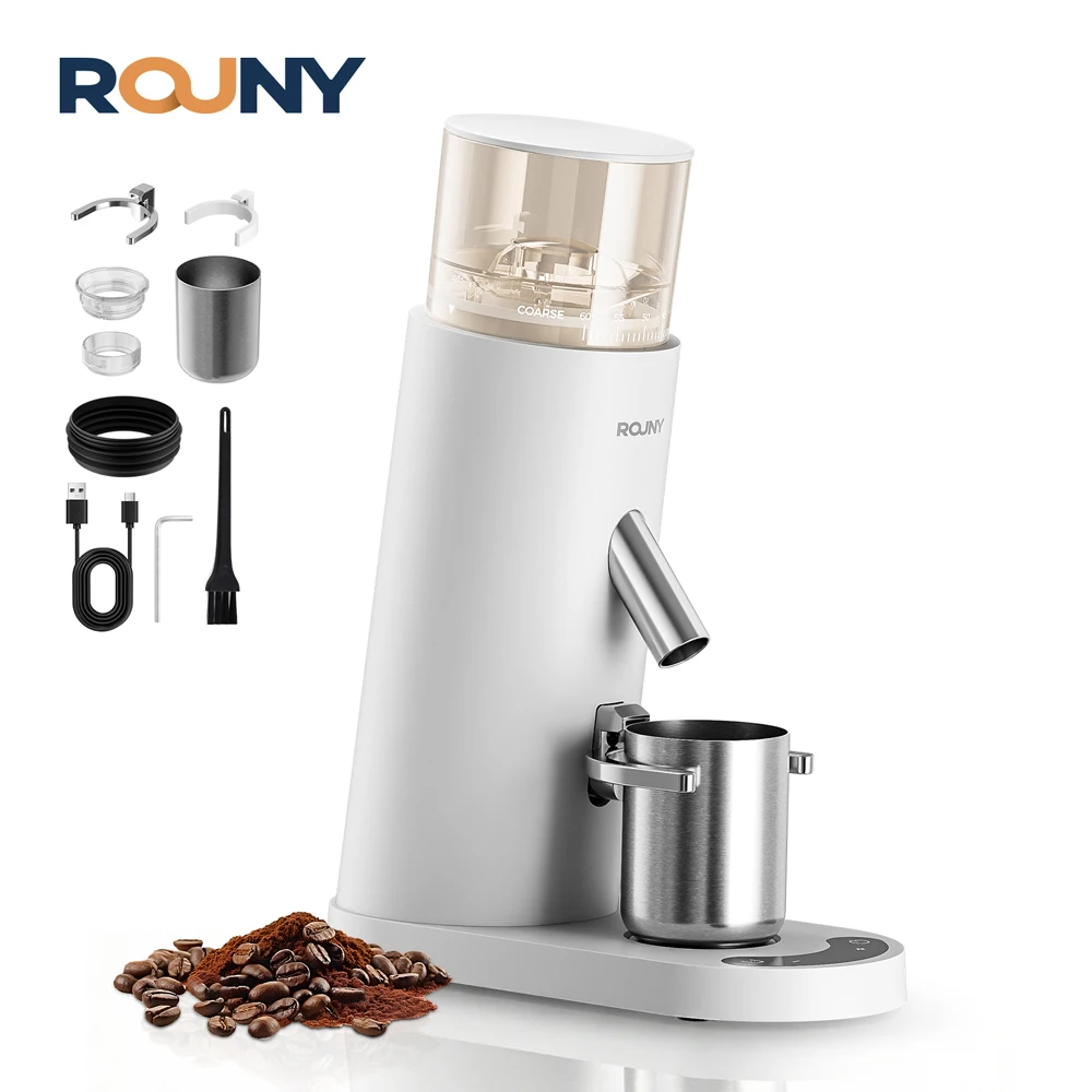 Rouny Kabelloser Tragbarer Wiederaufladbarer Kaffeemühle Für Zuhause &Amp; Reisen, 60 Einstellungen, 41Mm Edelstahl-Mahlwerk, Led-Touch Rouny Kabelloser Tragbarer Wiederaufladbarer Kaffeemühle Für Zuhause &Amp; Reisen, 60 Einstellungen, 41Mm Edelstahl-Mahlwerk, Led-Touch - Image 3