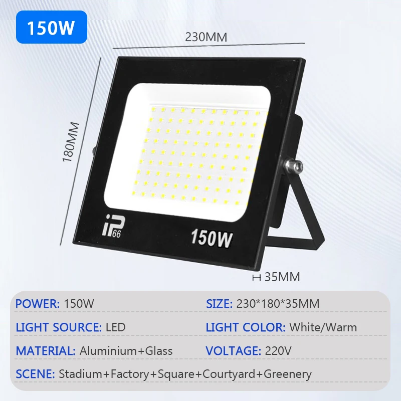 Outdoor Led Strahler Ip66 – 10–200W Flutlicht Für Garten, Hof, Veranda Und Wege Outdoor Led Strahler Ip66 – 10–200W Flutlicht Für Garten, Hof, Veranda Und Wege - Image 12