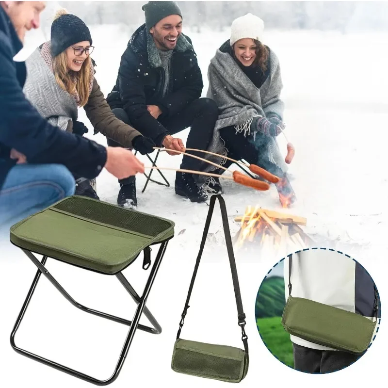 Foldable Backpack Stool, Folding Mini Outdoor Camping Stool, Foldable Lightweight Hunting Seat With Zippered Carrying Bag 1Pcs Foldable Backpack Stool, Folding Mini Outdoor Camping Stool, Foldable Lightweight Hunting Seat With Zippered Carrying Bag 1Pcs - Image 9