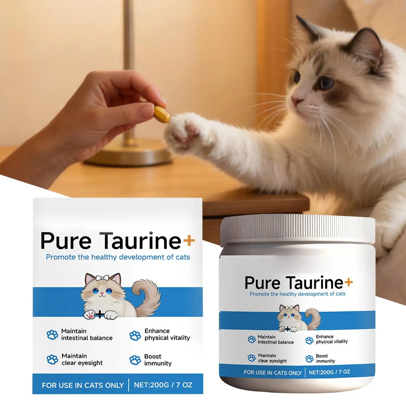 Pet Supplements 200G Daily Nutrition Cats Wet Or Dry Food Supplements For Small Medium Large Breeds Animals Home Travel Shelter Pet Supplements 200G Daily Nutrition Cats Wet Or Dry Food Supplements For Small Medium Large Breeds Animals Home Travel Shelter