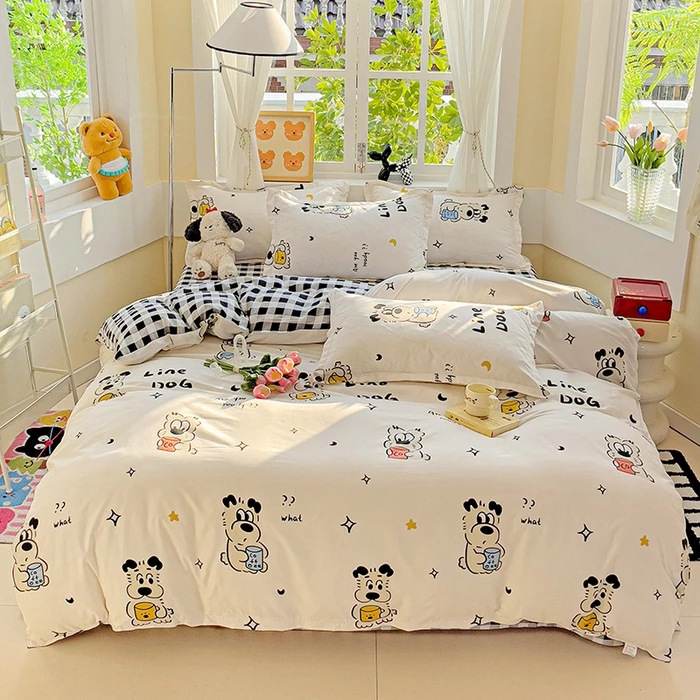 Bonenjoy Black And White Colo Striped Bed Cover Sets Single/Twin/Double/Queen/King Quilt Cover Bed Sheet Pillowcase Bedding Kit Bonenjoy Black And White Colo Striped Bed Cover Sets Single/Twin/Double/Queen/King Quilt Cover Bed Sheet Pillowcase Bedding Kit - Image 14