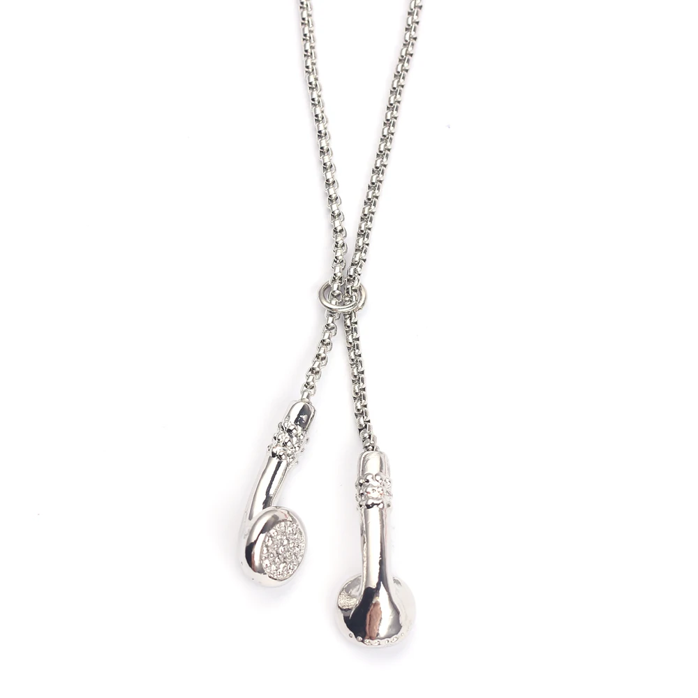 Hip-Hop-Halskette Mit Kopfhörer-Anhänger Aus Metall – Herrenschmuck Hip-Hop-Halskette Mit Kopfhörer-Anhänger Aus Metall – Herrenschmuck