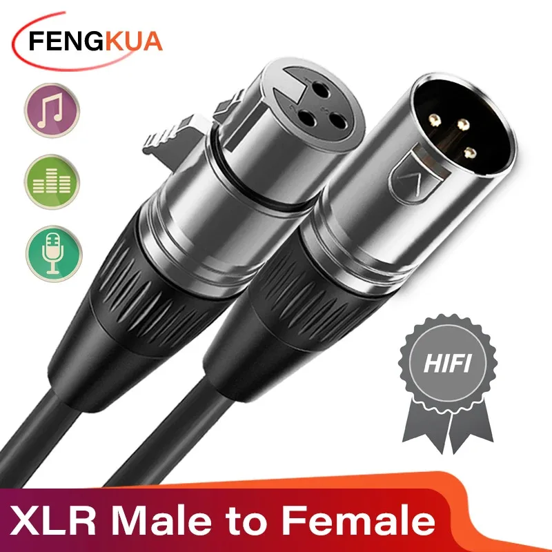 3-Pin Xlr-Kabel Stecker Auf Buchse – Symmetrisches Audiokabel Für Mikrofon, Mischpult, Verstärker &Amp; Lautsprecher Xlr Audiokabel