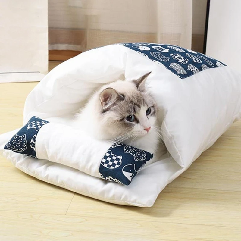 Bett Für Indoor Katzen Haustier Schlafen Cave Tasche Selbst Erwärmung Haus Hideout Y5Gb Bett Für Indoor Katzen Haustier Schlafen Cave Tasche Selbst Erwärmung Haus Hideout Y5Gb - Image 4