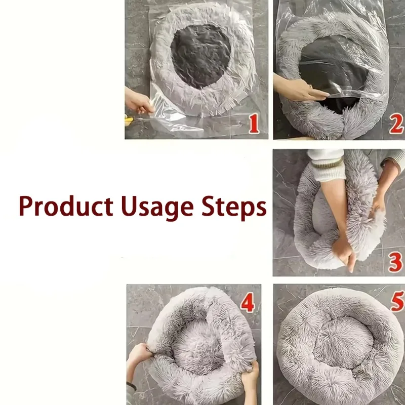 Soft Pet Cat Bed Pad Plush Warm Faux Fur Dog Calm Bed Donut Round Bed Comfortable Sleeping Washable For Small Medium Dog And Cat Soft Pet Cat Bed Pad Plush Warm Faux Fur Dog Calm Bed Donut Round Bed Comfortable Sleeping Washable For Small Medium Dog And Cat - Image 17